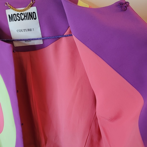 S/S 2023 Moschino Couture Jacket Woman Multicolor Barbie Pink, Purple, Mint - Picture 11 of 11